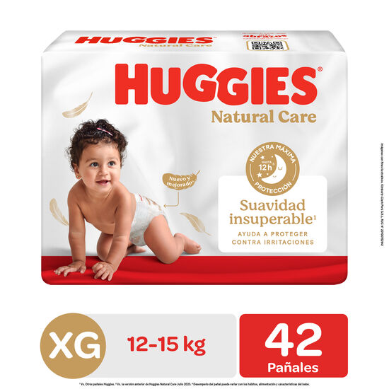Pañal Huggies Natural Care Xtracare Talla XG 42 unid